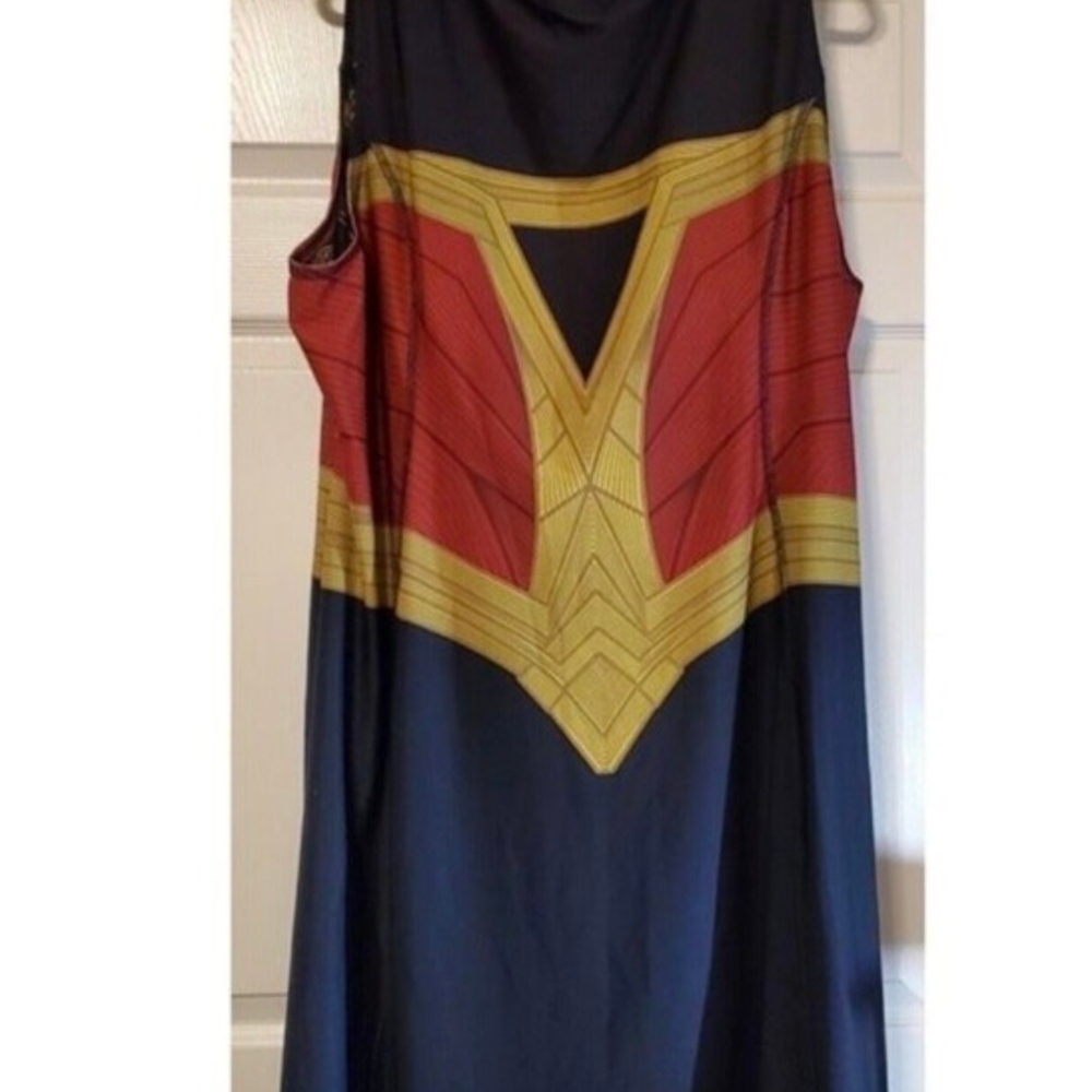Her Universe Blue and Black Slip Dress with Cowl Neck